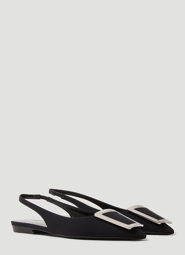 Saint Laurent Oversized Buckle Shoes Black sla0248021