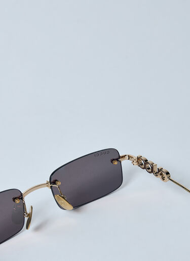 Gucci Rectangle Frame Sunglasses Gold gus0259072