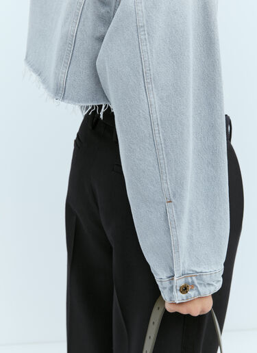 Miu Miu Denim Blouson Jacket Grey miu0254025