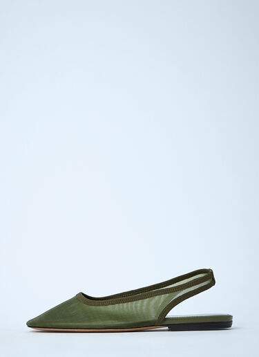 Dries Van Noten Mesh Slip-On Shoes Khaki dvn0260023