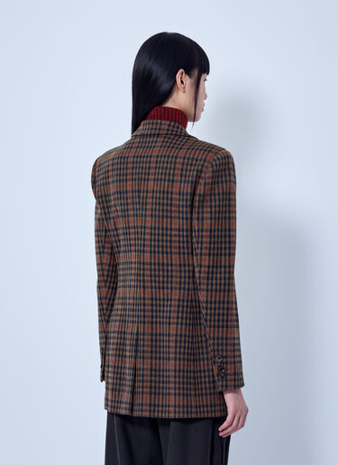 LN-CC® - Max Mara: Checked Blazer - Brown Max Mara Checked Blazer Brown max0266015