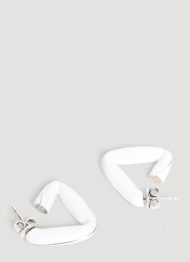 Gold-Plated Enamel Triangle Earrings Bottega Veneta Gold-Plated Enamel Triangle Earrings Beige bov0245084