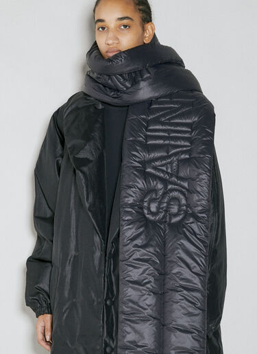 Puffer Logo Scarf Saint Laurent Puffer Logo Scarf Black sla0253169