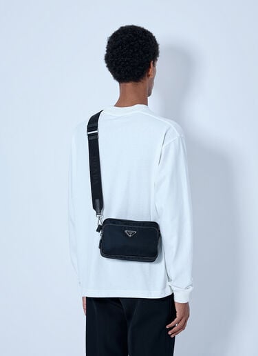 LN-CC® - Prada: Re-Nylon and Saffiano Leather Crossbody Bag - Black Prada Re-Nylon and Saffiano Leather Crossbody Bag Black pra0166215