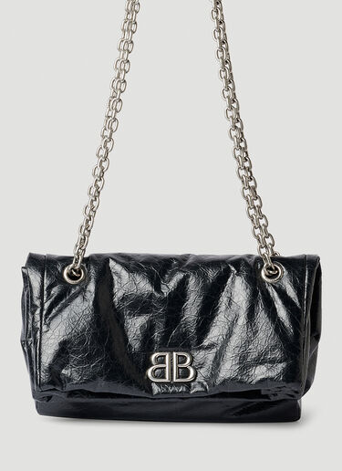Balenciaga 모나코 미디엄 체인 숄더백 블랙 bal0254061