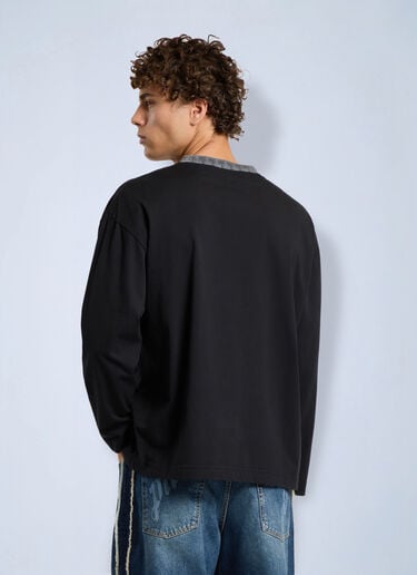 Palm Angels Palm Rib Regular Tee L/S Black pma0166275