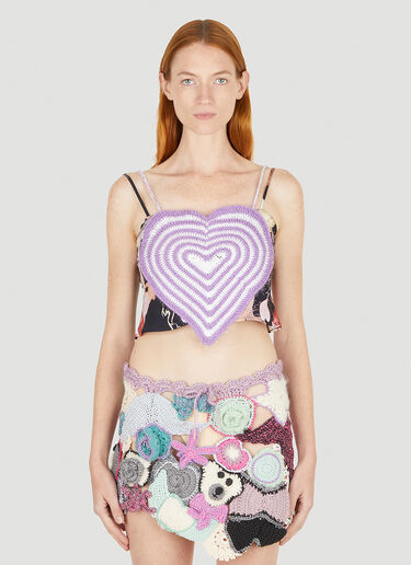 Marco Rambaldi Heart Knit Top Purple mra0250018