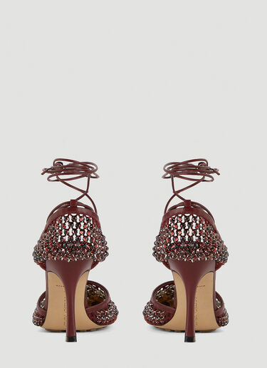 Bottega Veneta Stretch Mesh High Heels Burgundy bov0250046