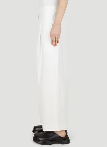 Studio Nicholson Fellini Pleated Tab Trousers White stn0247022