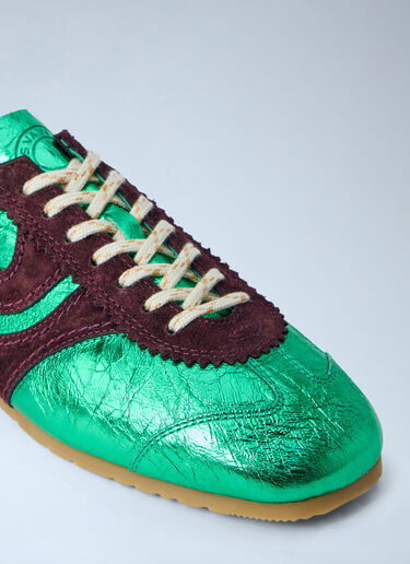 Dries Van Noten Metallic Panel Sneakers Green dvn0264053