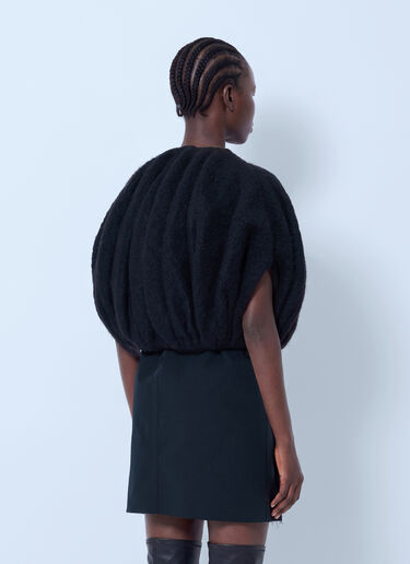 LN-CC® - Rick Owens: Temple Bubble Cropped Top - Black Rick Owens Temple Bubble Cropped Top Black ric0266012