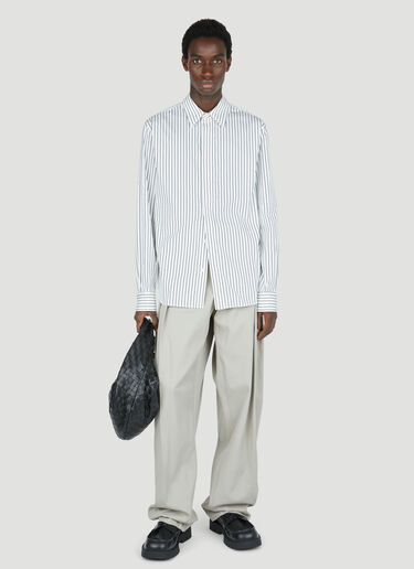 Bottega Veneta 细条纹府绸衬衫 白色 bov0154009