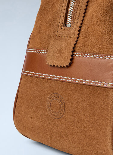 LN-CC® - Dries Van Noten: Suede Duffle Bag - Brown Dries Van Noten Suede Duffle Bag Brown dvn0165033