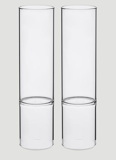 Fferrone Design Set of Two Revolution Champagne Flutes Transparent wps0644555