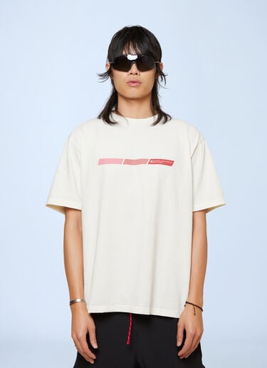 Logo Motif T-Shirt District Vision x Massimo Osti Logo Motif T-Shirt White dtm0163003