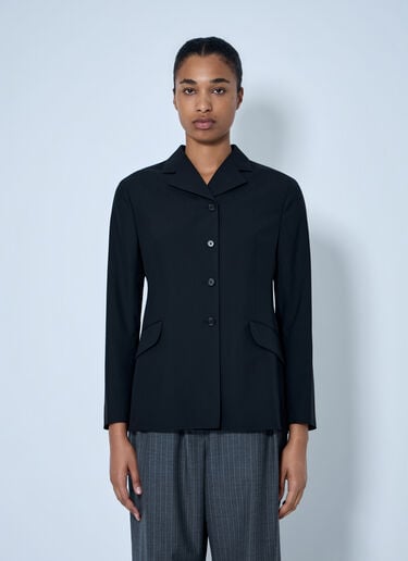 LN-CC® - Jil Sander: Tailored Blazer in Wool Blend - Black Jil Sander Tailored Blazer in Wool Blend Black jil0265002