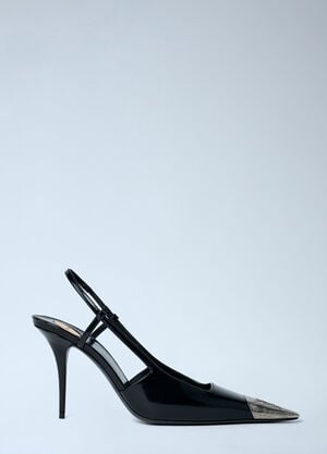 Saint Laurent Jeanne 90 Slingback Heels Black sla0262000