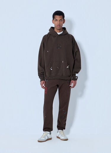 Gallery Dept. Abstract Print Hoodie Brown gdp0163009