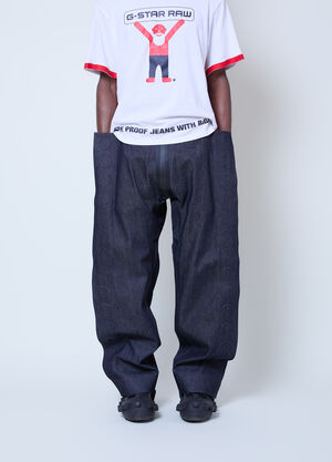 Walter Van Beirendonck x G-STAR Embossed Square Denim Jeans White wlt0160029