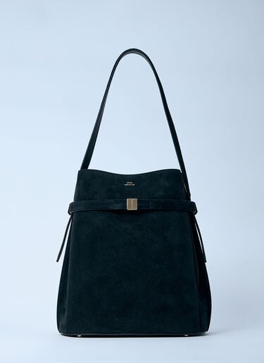 Belted Suede Bucket Bag TOTEME Belted Suede Bucket Bag Black tot0261048
