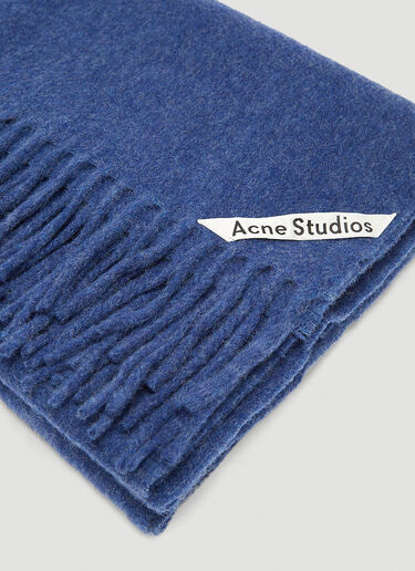 Wool Fringed Scarf Acne Studios Wool Fringed Scarf Navy acn0131003