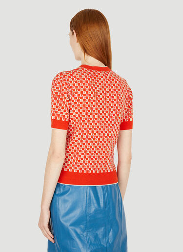 Gucci Logo Jacquard Top Orange guc0251023