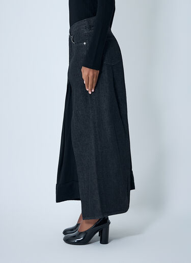 Cut-Off Combination Midi Skirt Yohji Yamamoto Cut-Off Combination Midi Skirt Black yoy0262002