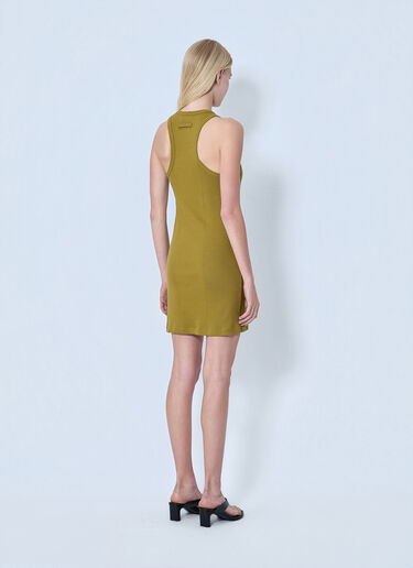 Jean Paul Gaultier Cotton Ribbed Short Dress Yellow jpg0264008