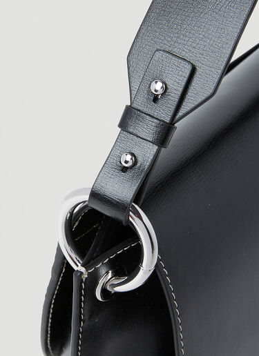 GANNI Banner Saddle Handbag Black gan0253039
