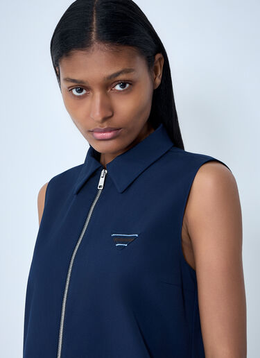 Prada Logo Motif Cargo Dress Blue pra0264030