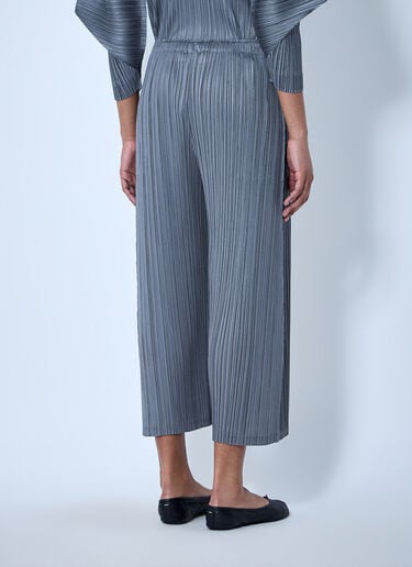 Pleats Please Issey Miyake Pleated Wide-Leg Trousers Grey plp0264002