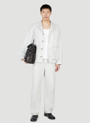 Lemaire Boxy Denim Jacket White lem0352002