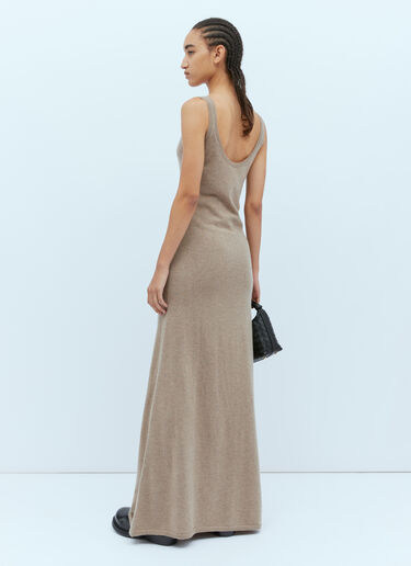 Max Mara ウールカシミヤニットマキシドレス サンド max0254074