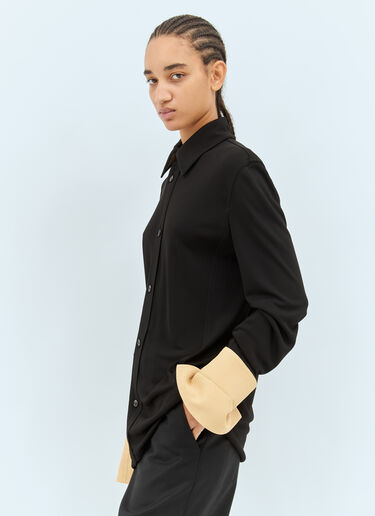 Bottega Veneta Fluid Long-Sleeve Shirt Black bov0258003