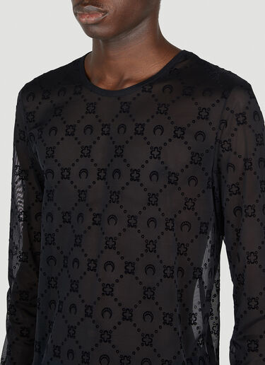 Marine Serre Flocked Mesh Top Black mrs0152009