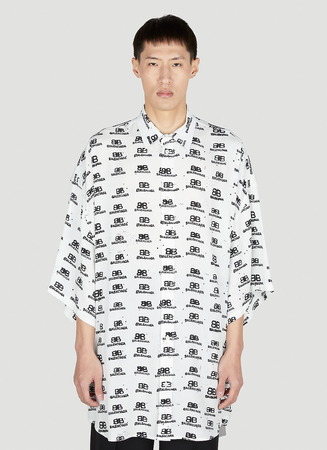 Balenciaga t shirt button up shop