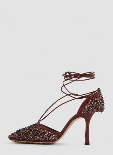 Bottega Veneta Stretch Mesh High Heels Burgundy bov0250046