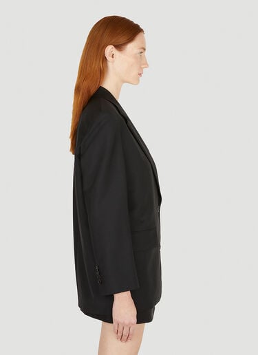 Prada Logo Patch Suit Blazer Black pra0251003