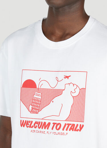 Carne Bollente Welcum to Italy T-Shirt White cbn0352014