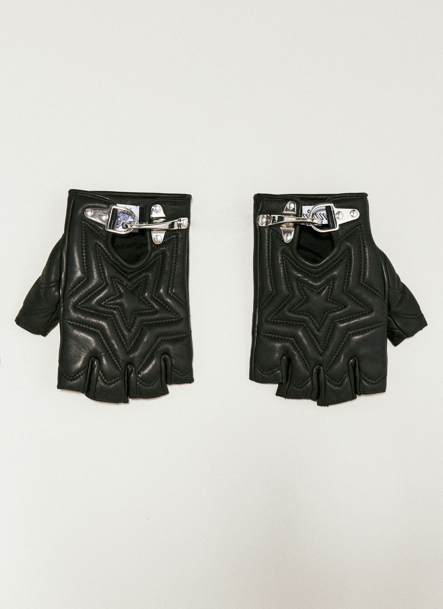 Shop Lanvin X Future Drop 3 Quilted Leather Mittens In Black