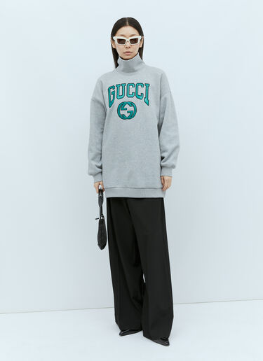 Gucci 徽标刺绣运动衫  灰色 guc0255047