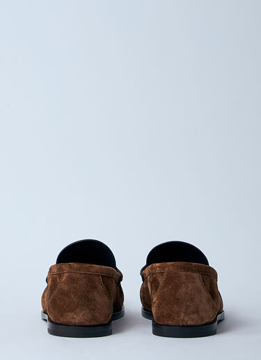 Saint Laurent Laurent Suede Loafers Brown sla0159014