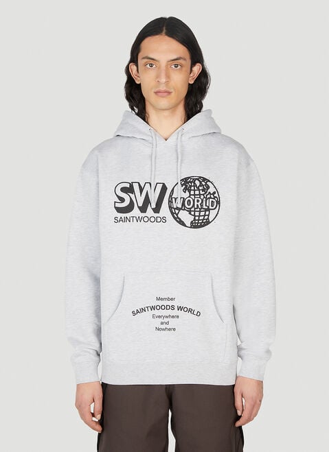 Saintwoods World Member Hooded Sweatshirt Black swo0151006