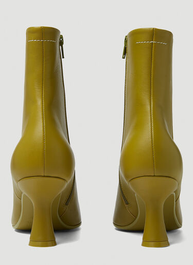 MM6 Maison Margiela Pointed Heeled Boots Green mmm0249030