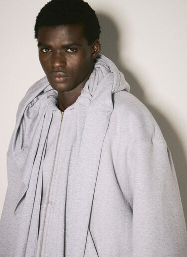 Incognito Hooded Sweatshirt Balenciaga Incognito Hooded Sweatshirt Grey bal0157014