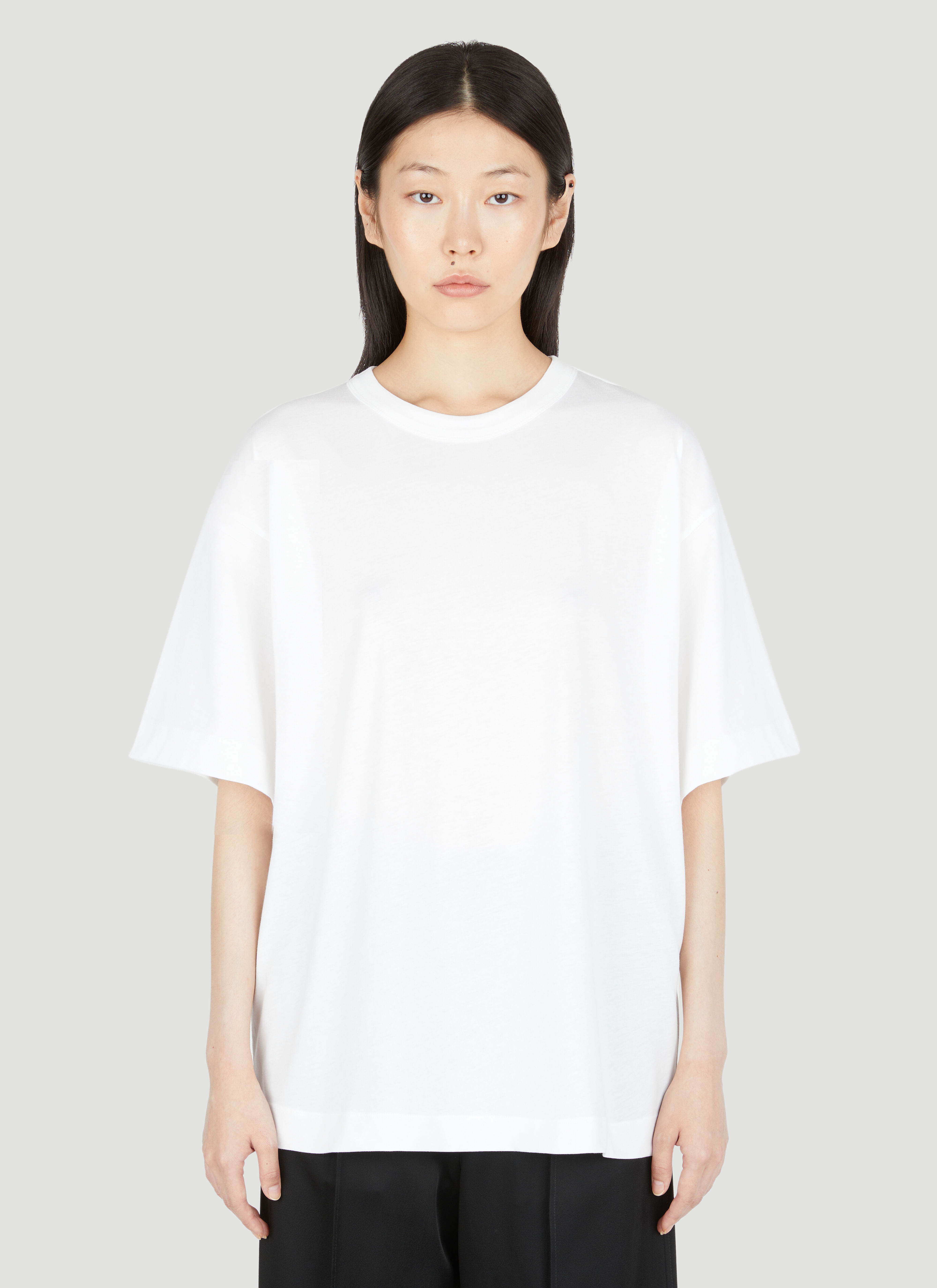Rabanne Oversized Cotton T-Shirt Black pac0253016