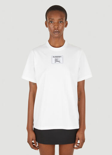 Burberry Logo Patch T-Shirt White bur0251019