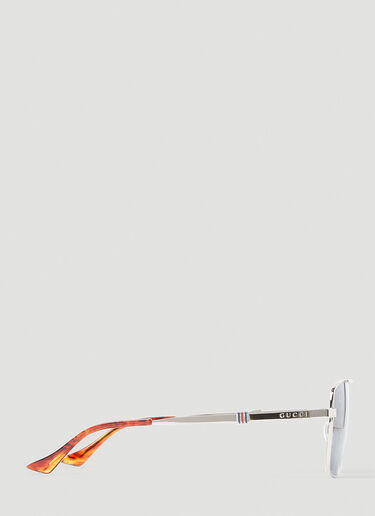 Gucci Web Square Sunglasses Silver gus0154009