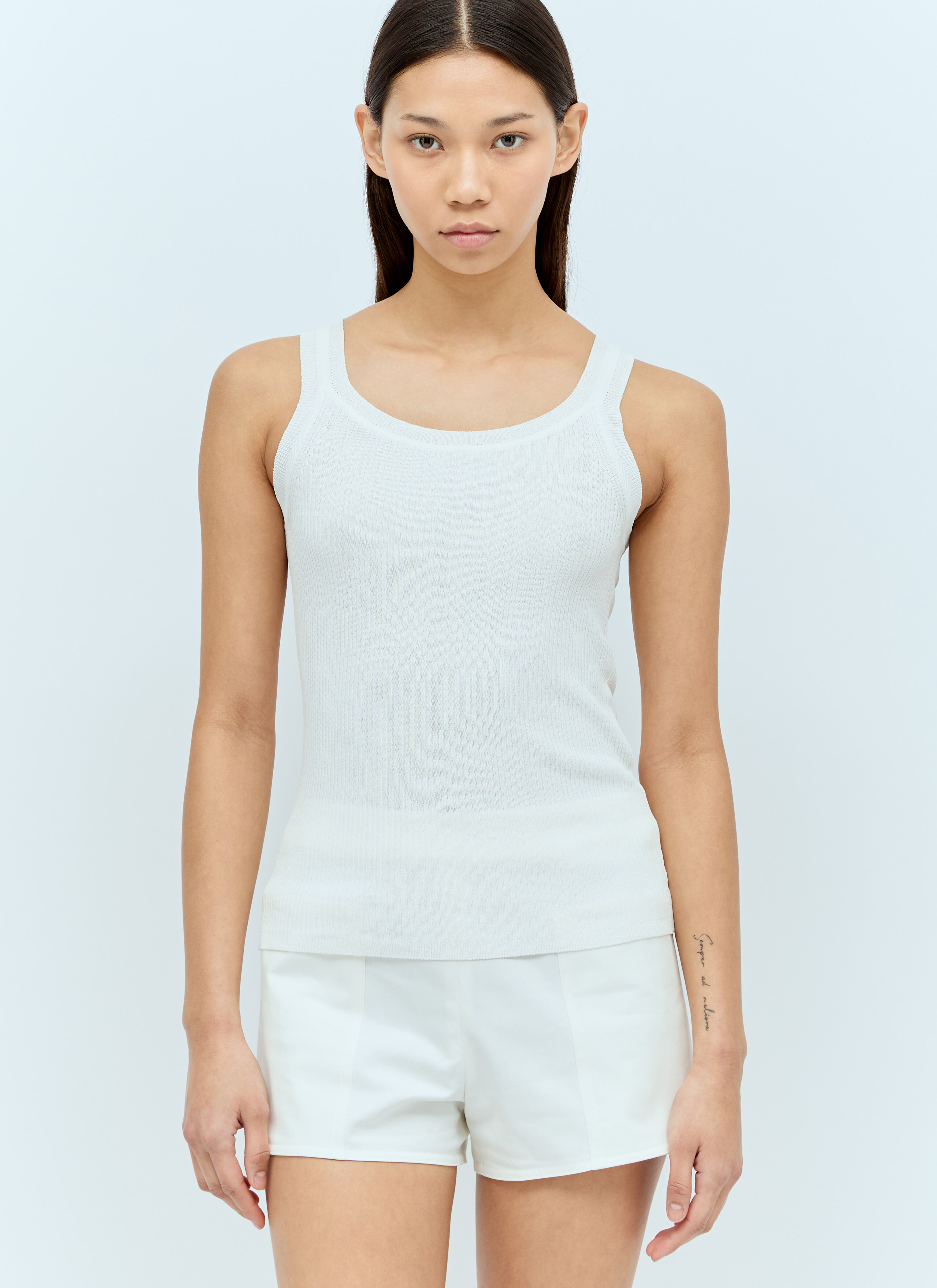 Entire Studios Ribbed Tank Top White ent0355006