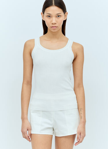 Max Mara Ribbed Tank Top White max0256004